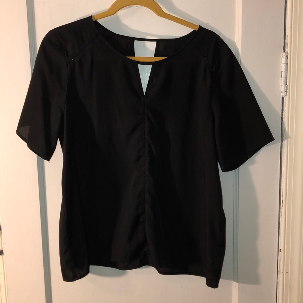 Black chambray work shirt